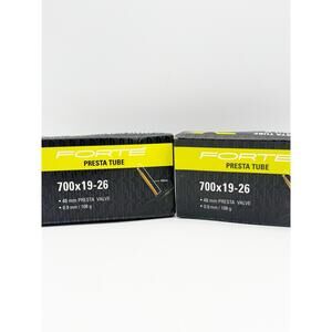 New Forte Set of 2 Bicycle Inner Tubes 700x19-26 Presta Valve 48mm Road Bike NIP